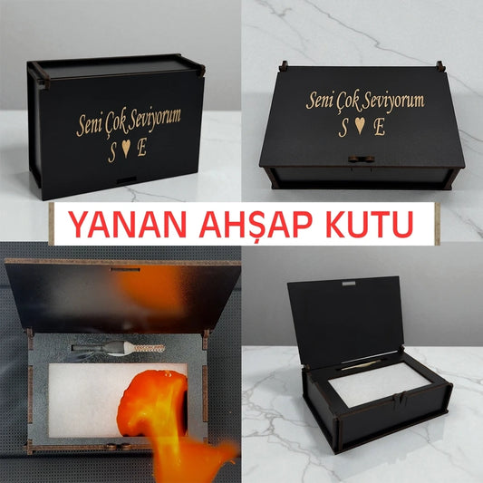 Yanan Ahşap Hediye Kutusu