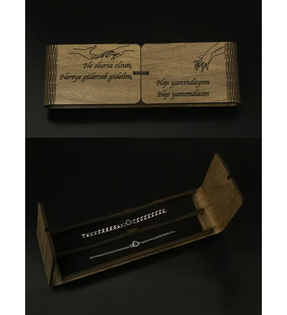 Sonsuz Aşk 2’li Bileklik Seti – Projeksiyonlu Fotoğraflı